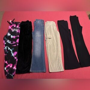 6 Pairs Girls 8-10 Pants Target/Justice